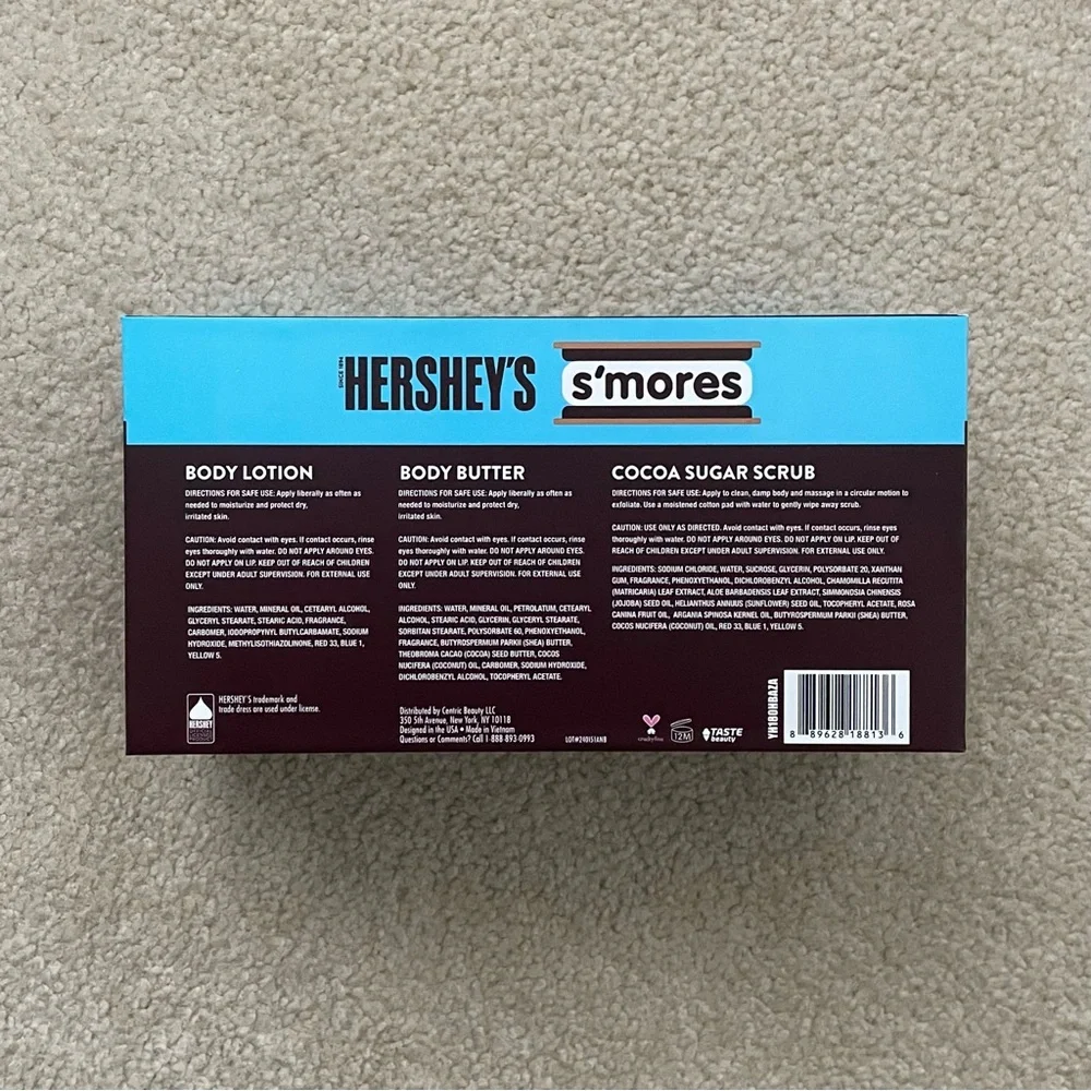 Hershey’s S’mores 3-Pack Body Trio (Sugar Scrub, Body Butter, Body Lotion)